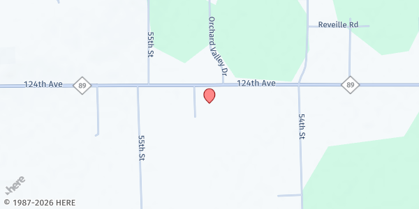 Map showing Living Waters Community Church at 5458 124th Ave., Fennville, MI