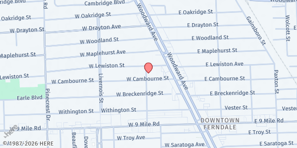 Map showing Little Free Pantry - Ferndale at 2126 Planavon St, Ferndale, MI