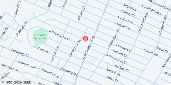 Map showing Bethel UMC at 1309 Ballenger Hwy., Flint, MI