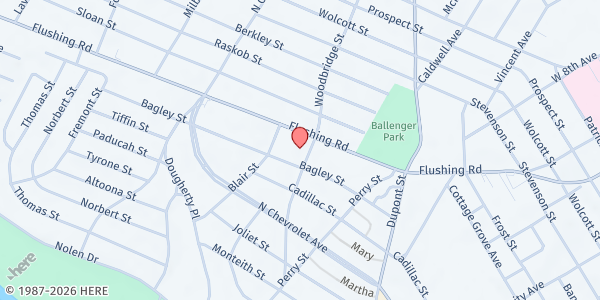 Map showing Calvary UMC-Flint at 2111 Flushing Rd., Flint, MI