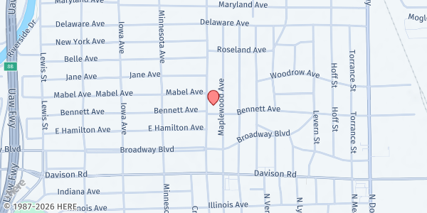 Map showing Franklin Avenue Mission at 2210 Franklin Ave., Flint, MI