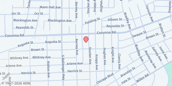 Map showing NOW Ministries Food Pantry at 1200 Stocker Ave., Flint, MI