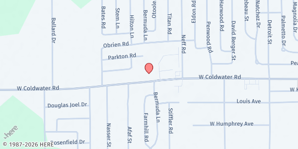 Map showing Second Chance Church at 2070 Coldwater Rd, Flint, MI