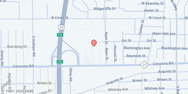 Map showing The Bridge at G-3326 Corunna, Flint, MI