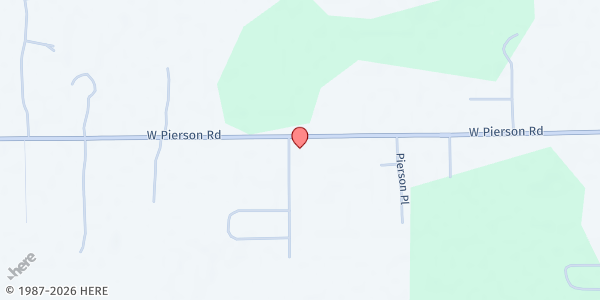 Map showing Flushing Christian OR Center at 5409 W. Pierson Rd., Flushing, MI