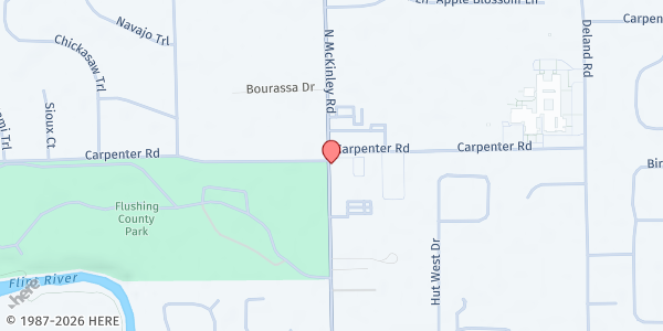 Map showing Flushing New Life at 8240 Carpenter, Flushing, MI