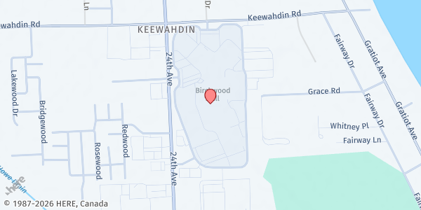 Map showing PCC Community Services Main Location at 4350 24th Ave, Fort Gratiot, MI