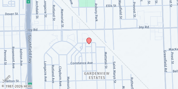 Map showing SEED - Van Buren (Gardenview Estates) at 16461 Van Buren Street, Garden View, MI