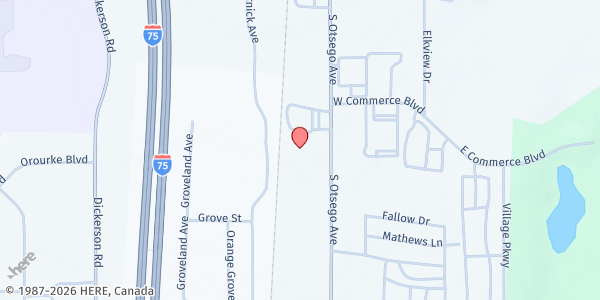 Map showing Trinity Lutheran Church at 1354 S. Otsego Ave., Gaylord, MI