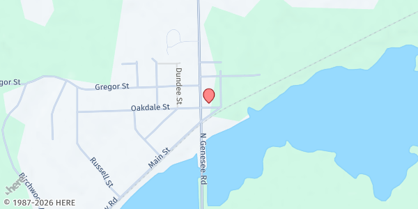 Map showing Genesee United Methodist Church at 7190 N. Genesee, Genesee, MI