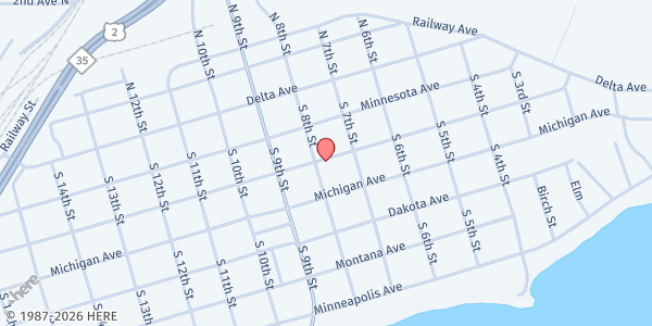 Map showing All Saints Catholic Church Gladstone at 715 Wisconsin Ave, Gladstone, MI