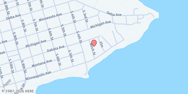 Map showing Gladstone Housing Commission at 217 Dakota Ave, Gladstone, MI