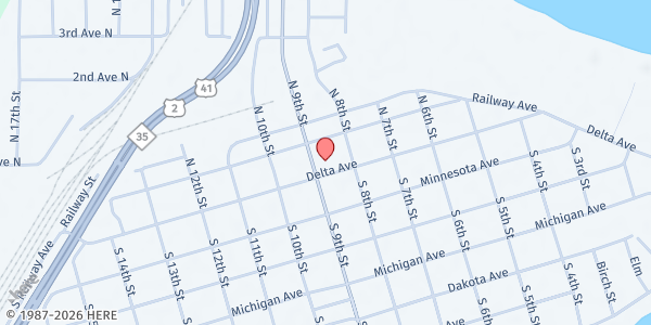 Map showing St. Vincent DePaul (Gladstone) at 816 Delta Ave., Gladstone, MI