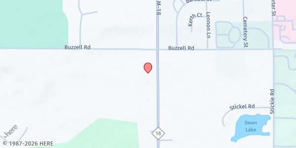 Map showing Christ the King Gladwin at 600 S. M-18, Gladwin, MI