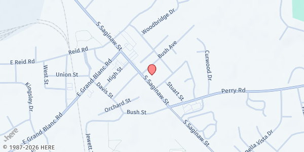 Map showing FISH of Grand Blanc at 11723 S Saginaw St, Grand Blanc, MI