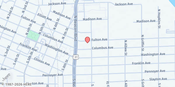 Map showing Saint Patrick's & Saint Anthony's Parish Love In Action Food Pantry at 920 Fulton Ave, Grand Haven, MI
