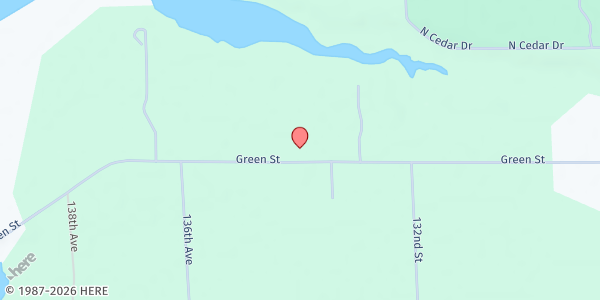 Map showing St. Anthony's Catholic Chapel at 13421 Green Street, Grand Haven, MI