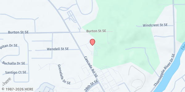Map showing Cascade Fellowship CRC at 6655 Cascade Rd. SE, Grand Rapids, MI