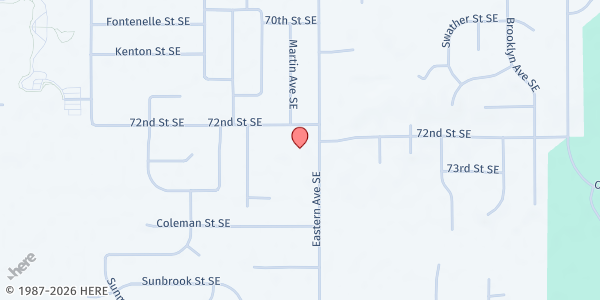 Map showing Discovery Christian Reformed Church at 7245 Eastern Ave. SE, Grand Rapids, MI