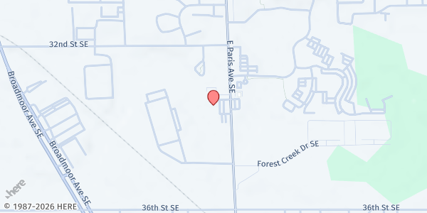 Map showing East Paris Community Food Pantry at 3357 East Paris Avenue, Grand Rapids, MI