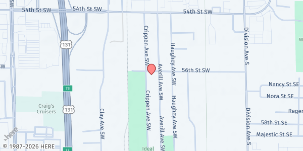Map showing Ideal Park CRC at 320 56th Street SW, Grand Rapids, MI