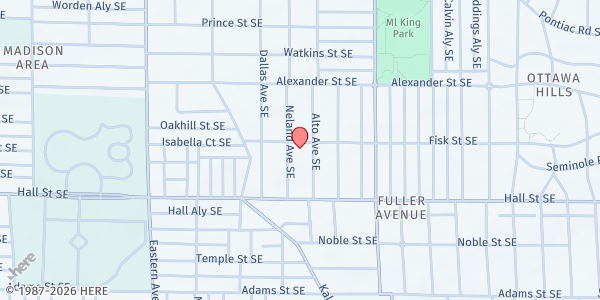 Map showing Life Quest Urban Outreach at 1050 Fisk Rd SE, Grand Rapids, MI