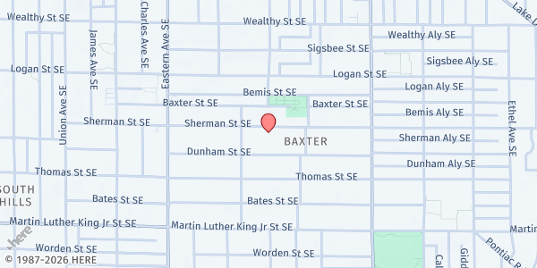 Map showing Sherman Street CRC at 1000 Sherman St. SE, Grand Rapids, MI