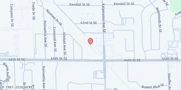 Map showing The Green Apple Pantry at 4307 Kalamazoo Avenue SE, Grand Rapids, MI