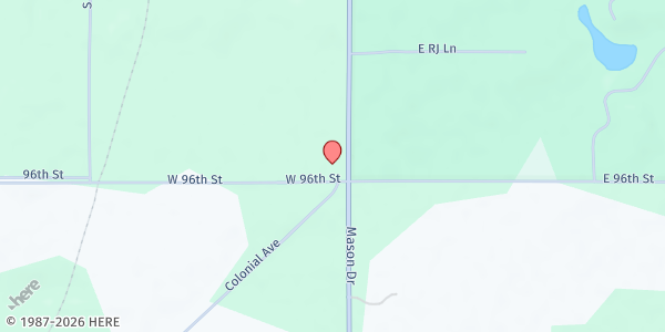 Map showing Love INC Food Pantry- Newaygo County at 11 W. 96th Street, Grant, MI