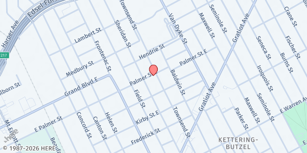 Map showing Soul Seekers Outreach at 5569 Townsend Street, Gratiot Town/Ketterring, MI