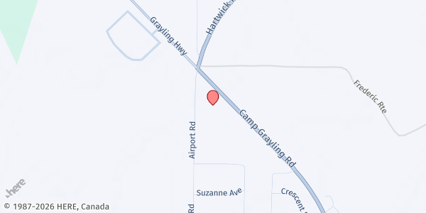 Map showing Mt. Hope Lutheran Church at 905 I-75BL, Grayling, MI
