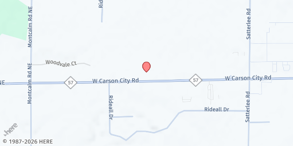 Map showing City Church Greenville/Local Impact at 11470 W. Carson City Road, Greenville, MI
