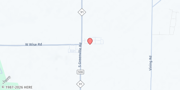 Map showing Crossroads Compassionate Center/Greenville Church of the Nazarene at 10087 S. Greenville Road, Greenville, MI
