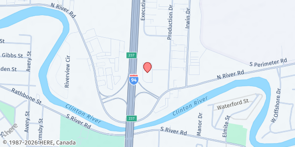 Map showing Total Sports - Harrison Township at 40501 Production Drive, Harrison Twp, MI