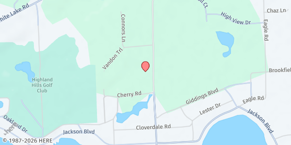 Map showing Community Sharing at 5061 Duck Lake Road North, Highland Charter Township, MI