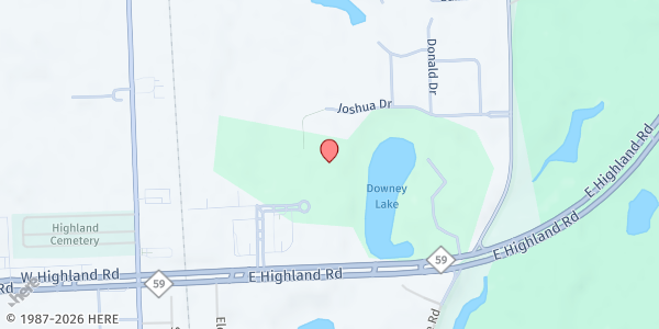 Map showing Community Sharing at 400 Beach Farm Circle, Highland, MI