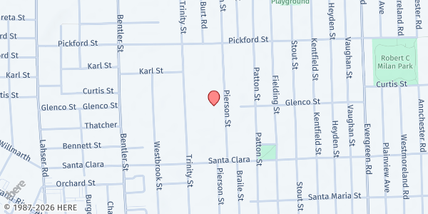 Map showing Life Challenge - Holcomb Community at 17667 Pierson Street, Holcomb Community, MI