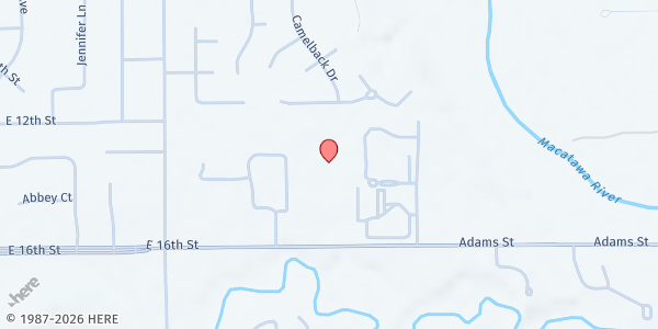 Map showing Holland First Assembly Of God Church Food Pantry at 1331 E 16th St, Holland, MI