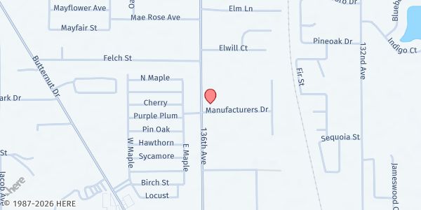 Map showing The Blessings Boutique/Food Pantry at 655 136th Ave, Holland, MI