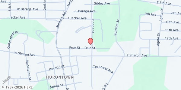 Map showing Community Action Agency - Houghton at 926 Dodge St, Houghton, MI