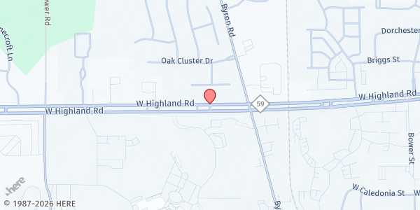 Map showing SonRise an Assemblies of God Church at 1130 West Highland Road, Howell, MI