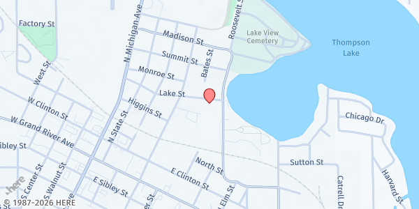 Map showing The Salvation Army of Livingston County - Howell at 503 Lake Street, Howell, MI