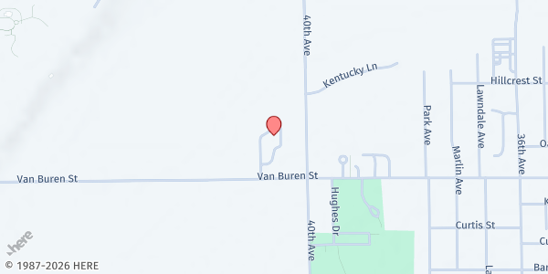 Map showing Jehovah Jirah Ministries at 4055 Van Buren St, Hudsonville, MI