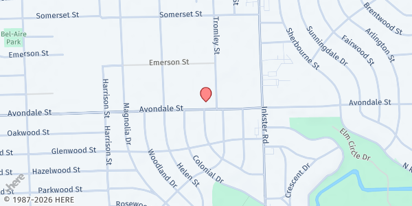 Map showing New Step Community Development at 27628 Avondale Street, Inkster, MI