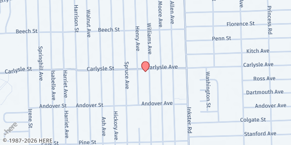 Map showing Operation Refuge (Mother's Pantry) at 27717 Carlysle, Inkster, MI