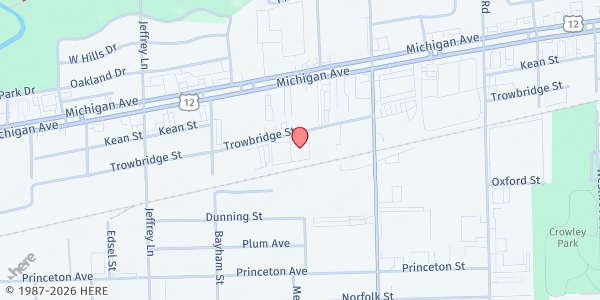 Map showing Zaman International at 26091 Trowbridge Street, Inkster, MI