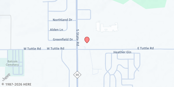 Map showing Illuminate Church Food Pantry at 83 E. Tuttle, Ionia, MI