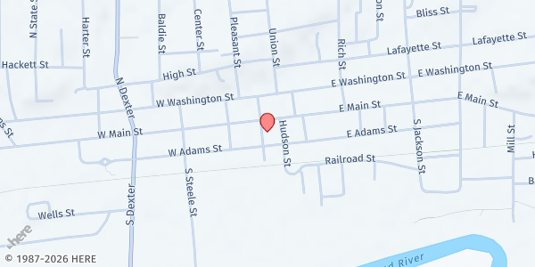 Map showing Ionia County Commission on Aging- Ionia at 115 Hudson Street, Ionia, MI