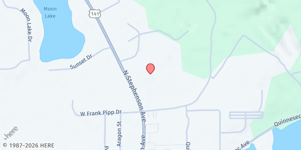 Map showing Bay De Noc Community College - Iron Mountain at 2801 US 2, Iron Mountain, MI