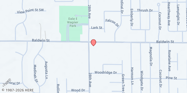 Map showing Georgetown UMC at 2766 Baldwin, Jenison, MI